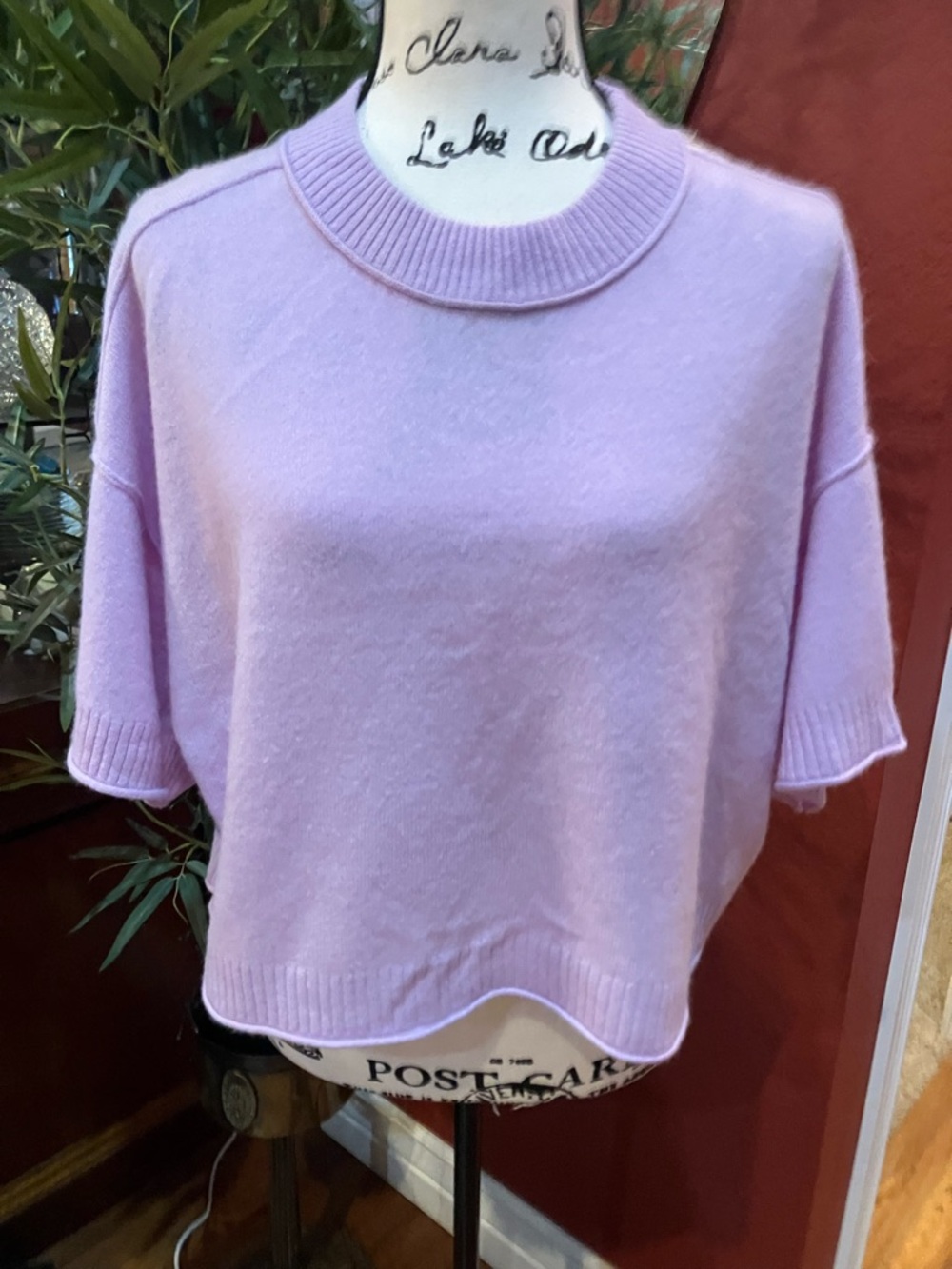 ANTHROPOLOGIE CASHMERE CROPPED SWEATER SZ M